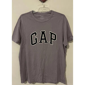 Gap Mens Medium Purple Lavender Logo Short-Sleeved Cotton Shirt! A5469